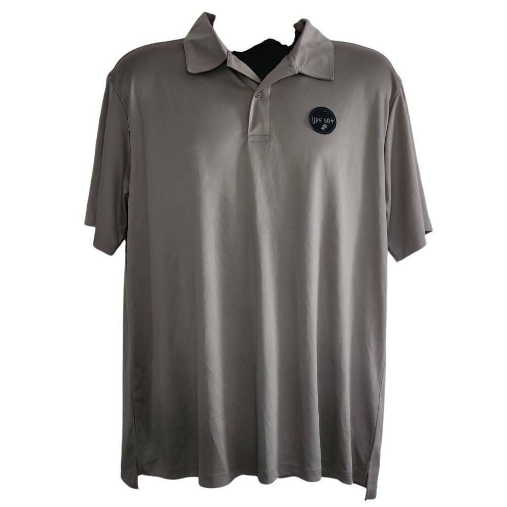 Trunks Surf & Swim Co Mens Gray Size Large Dri-Fit UPF 50 Polo Shirt